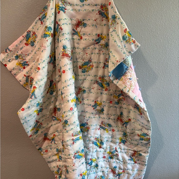 Colorful Patchwork Quilt vintage handmade - Picture 2 of 4